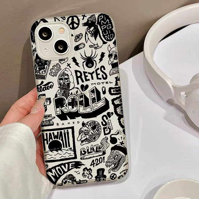 European and American monster funny element pattern phone case